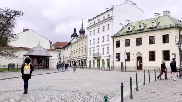 Cracovia Polonia Street Scene — Vídeo de stock
