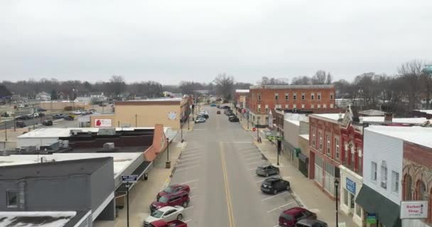 Drohne Stadtzentrum Von Louis Michigan — Stockvideo