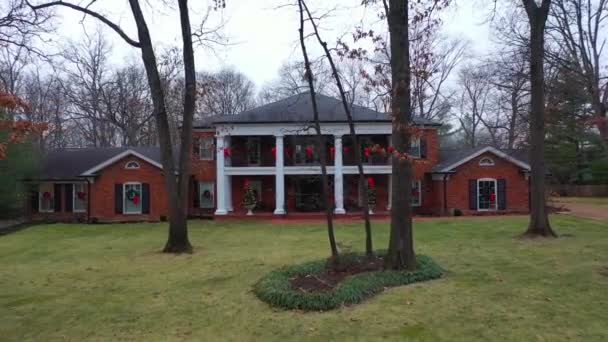 Forward Moving Video Fortuna Missouri Homestead Rural Missouri Cloudy Afternoon — Stock videók