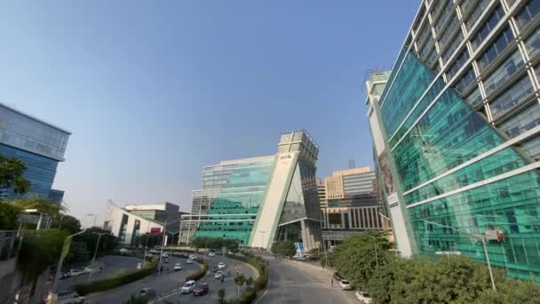 Dlf Cyber Hub Siber Şehir Gurugram Veya Gurgaon Ncr Hindistan — Stok video