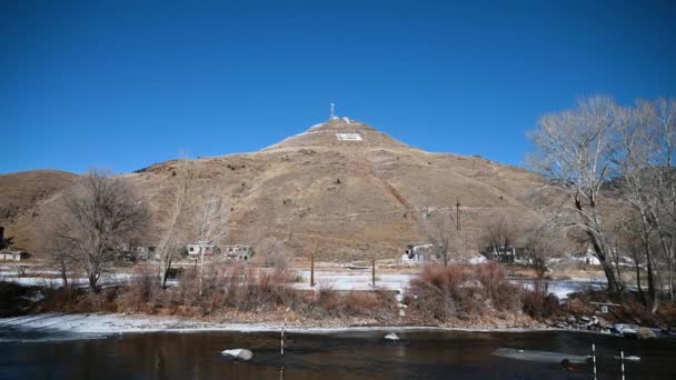 Viewing Salida Tenderfoot Mountain Arkansas River Day Handheld — ストック動画