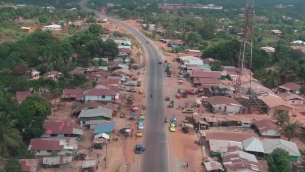 Aerial Landscape African City William Town Weala Margibi County Liberia — Vídeo de Stock