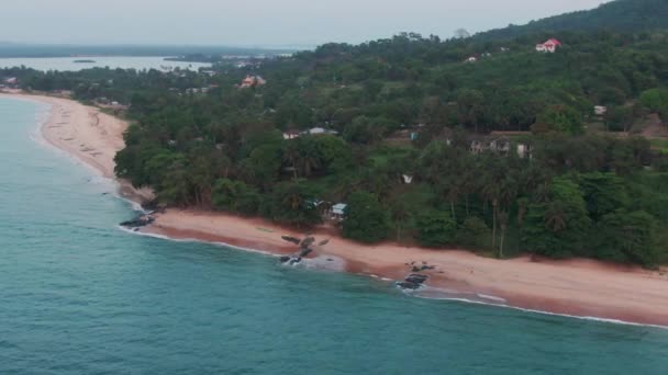 Bellissima Costa Della Liberia Africa Occidentale — Video Stock