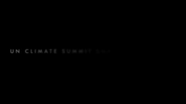 Stylový summit OSN o klimatu Sharm El-Sheikh animovaný text - animace pohybová grafika nahraditelné černé pozadí (snadno průhledné)