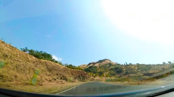 Forest Mountain Route Beautiful Pov View Car Summer Drive 1080Hd — Vídeo de stock