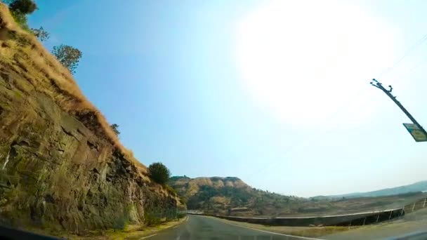 Car Driving Mountain National Road Summer Driving Sunny 1080Hd — Stock videók