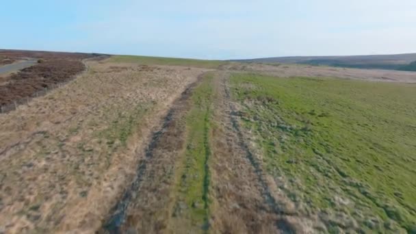 North York Moors Roman Road Tussen Stape Egton Eeuwenoude Spoorweg — Stockvideo