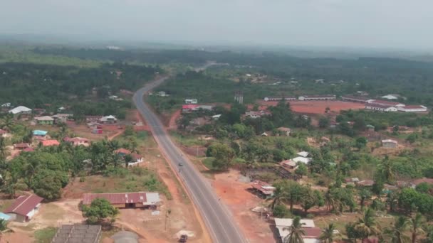 Letecká Krajina Afrického Města Weala Margibi County Libérie Západní Afrika — Stock video