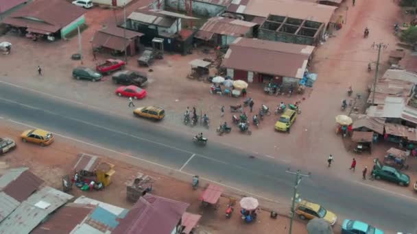 Aerial Landscape African City Weala William Town Margibi County Liberia — Stockvideo