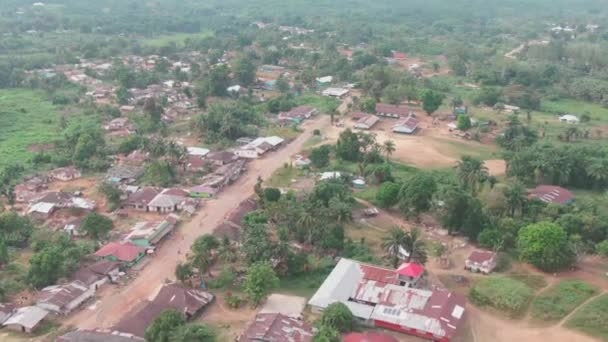 Aerial Landscape Tubmanburg Bomi County Liberia West Africa — Stock Video