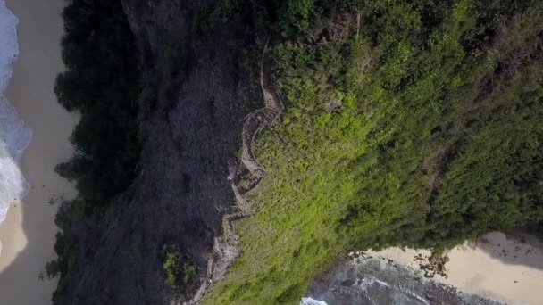 Daring Aerial View Flight Very High Drone Shot Path Way — Video Stock