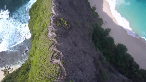Wonderful Aerial View Flight Bird Eye View Drone Shot Path — Stock video