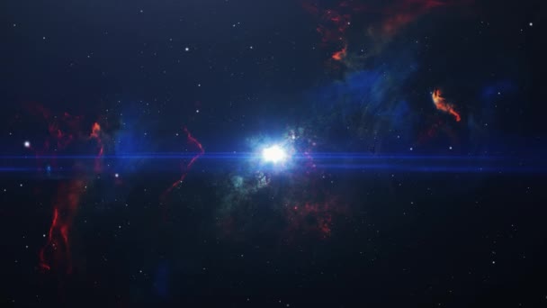 Universe Scenic Outer Space Moving Stars — Stock Video