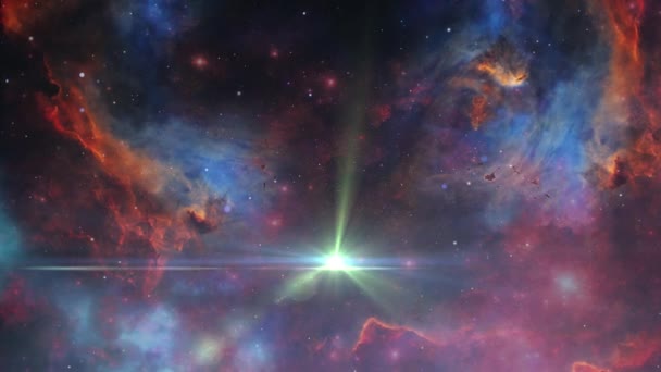 Djup Rymd Nebulosa Bakgrund Universum — Stockvideo