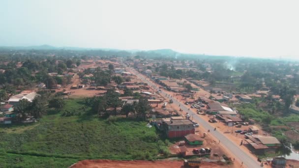 Cityscape Ganta City Gompa City Liberia West Africa Guinea Border — Stock video