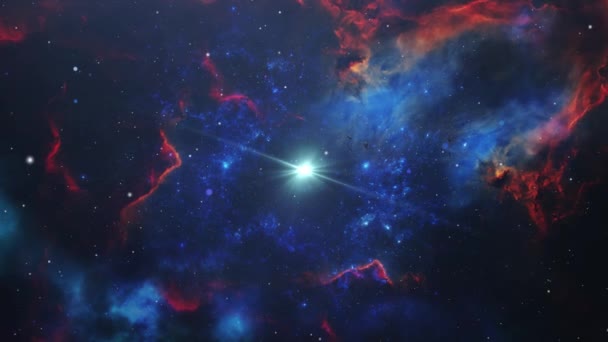 Nebulosa Viaje Espacial Looped Fondo Espacio Profundo Universo — Vídeos de Stock