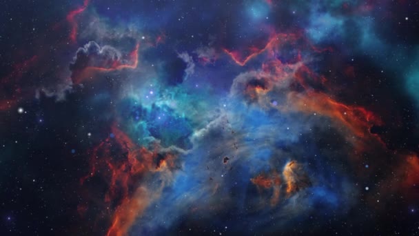 Exploração Espacial Uma Nebulosa Espaço Profundo Universo — Vídeo de Stock