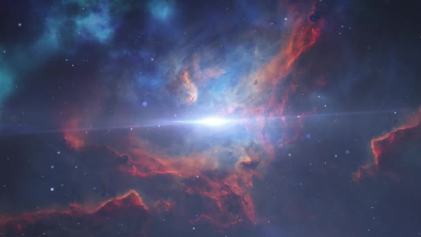 Nubi Gas Nello Spazio Galassia Dell Universo Universo — Video Stock