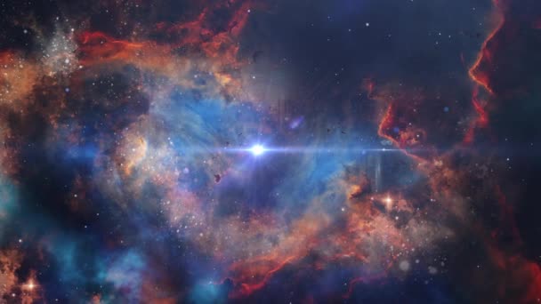 Estrellas Nebulosas Animación Del Espacio Profundo Universo — Vídeos de Stock