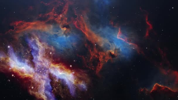 深宇宙の星雲や星々を飛ぶ — ストック動画