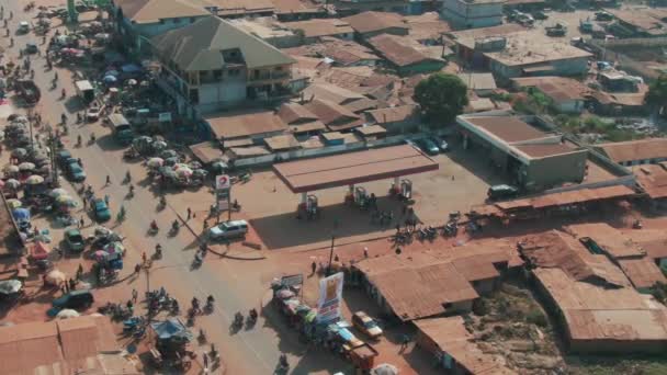 City Center Ganta Liberia West Africa Guinea Border — Stockvideo