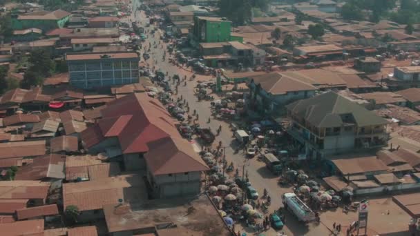 Aerial Cityscape View Ganta City Gompa City Liberia West Africa — Video Stock