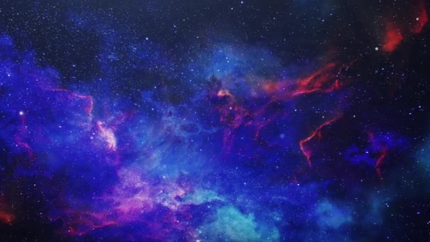 Loop Space Flight Deep Space Exploration Nebulae Universe — Vídeo de Stock