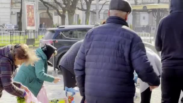 Roadside Street Market Lviv Ukraine — Vídeo de Stock