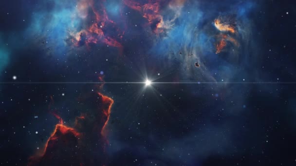 Yıldızlara Odaklan Orion Nebulası Evren — Stok video