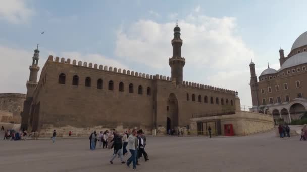Velká mešita Muhammada Aliho Pašy nebo mešity Alabastru, Citadela Káhiry v Egyptě. Panning