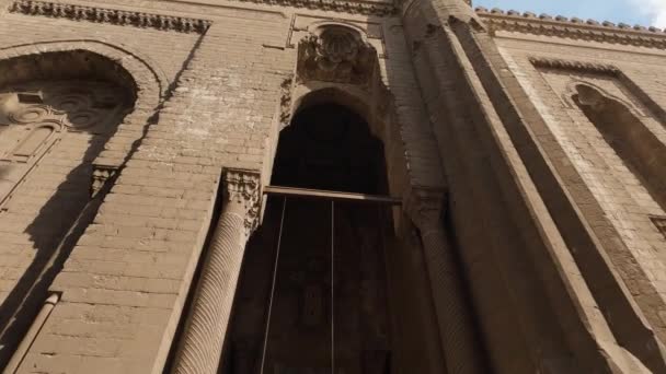 Rifa Nebo Mešita Refaai Káhiře Egyptě Naklonit Dolů Nízký Úhel — Stock video