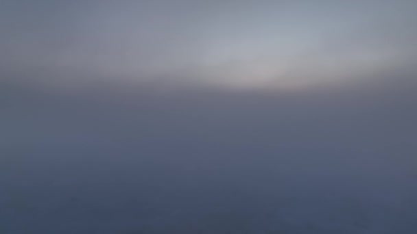 Sunrise Aerial Shot Rising Cloud Reveals Mountainous Landscape Maine — Wideo stockowe