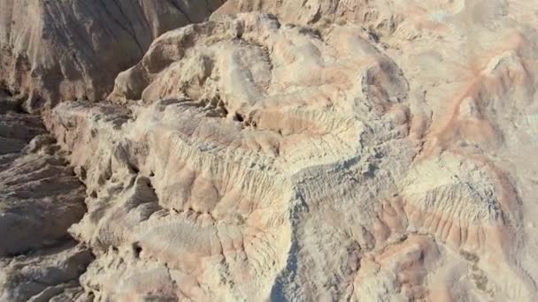 Hills Vid Badlands Nationalpark South Dakota Flygfoto Över Vackert Naturlandskap — Stockvideo