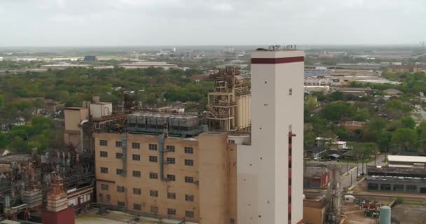Aerial Abandoned Manufacturing Plant Houston Texas — Stock videók