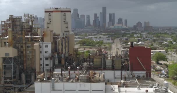 Panning Aerial Shot City Houston Houston East End — Vídeos de Stock