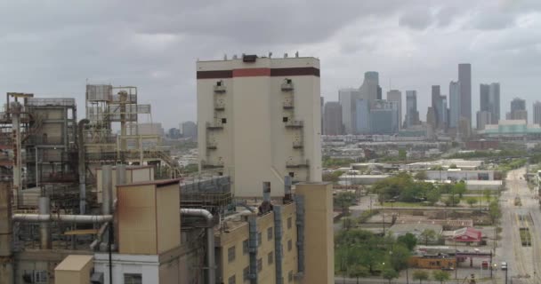 Panning Aerial Shot City Houston Houston East End — Stock Video