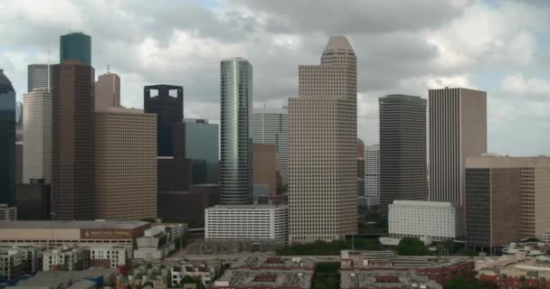 Zřizování Leteckých Záběrů Centra Houstonu Texasu — Stock video