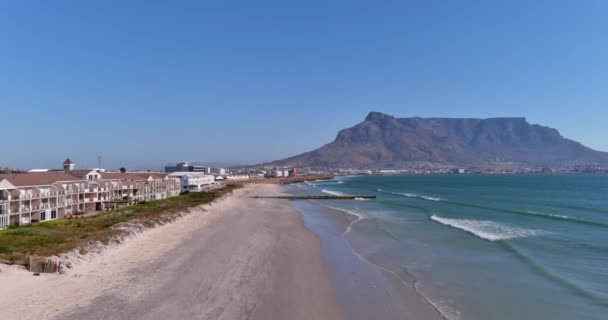 Vista Aérea Praia Lagoa Cidade Cabo África Sul — Vídeo de Stock