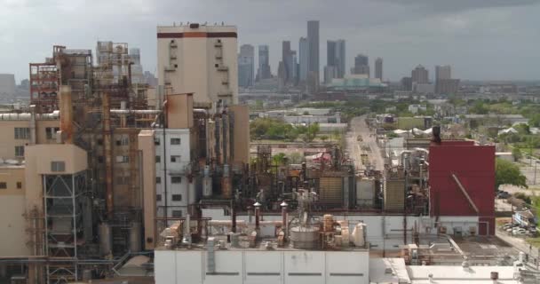 Panning Tiro Aéreo Cidade Houston Partir Houston East End — Vídeo de Stock
