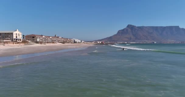 Veduta Aerea Della Spiaggia Della Laguna Città Del Capo Sud — Video Stock