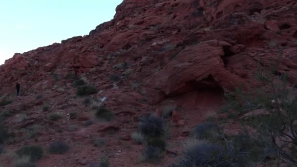 Orange Red Rocks Mountains Valley Fire State Park Nevada — Vídeos de Stock