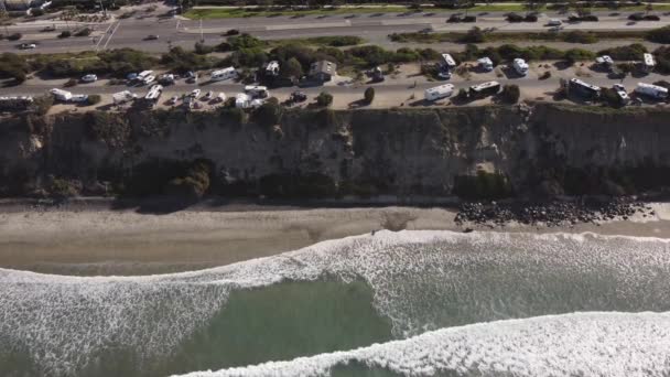 해변의 정적인 칼즈배드 캘리포니아 — 비디오