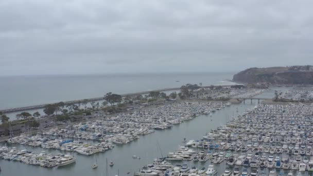 Stunning Aerial Drone Shot Flying Dana Point Harbor Dana Point — Stock Video