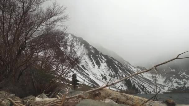 Convict Lake Mono County California United States Scenic Winter Snow — Wideo stockowe