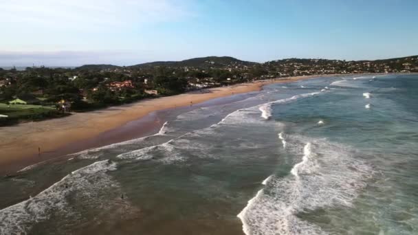 Widok Lotu Ptaka Plażę Geriba Buzios Brasil — Wideo stockowe
