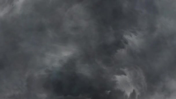 Tormenta Relámpagos Nubes Tormenta Nocturna — Vídeo de stock