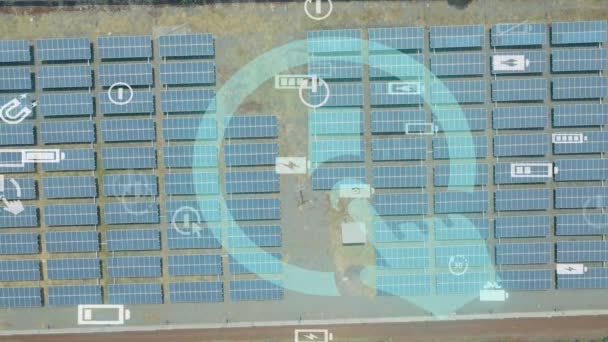 Environmental Technology Concept Sustainable Development Goals Sdgs Solar Panels Solar — ストック動画