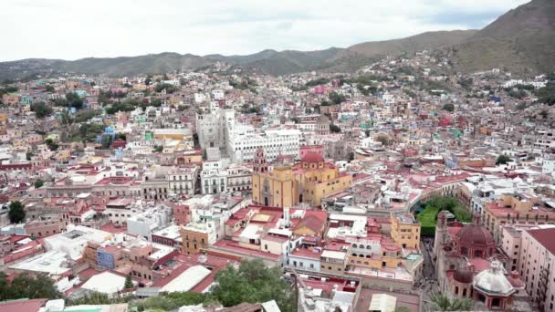 Nádherný Panoramatický Výhled Kouzelné Město Guanajuato Mexiko — Stock video