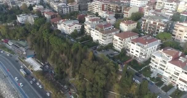 Skdar Harem Strada Costiera Con Vista Drone — Video Stock