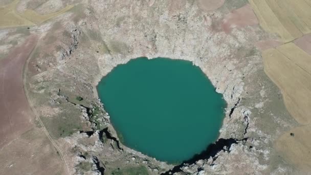 Jezioro Krateru Sivas Zara Kizilcan — Wideo stockowe